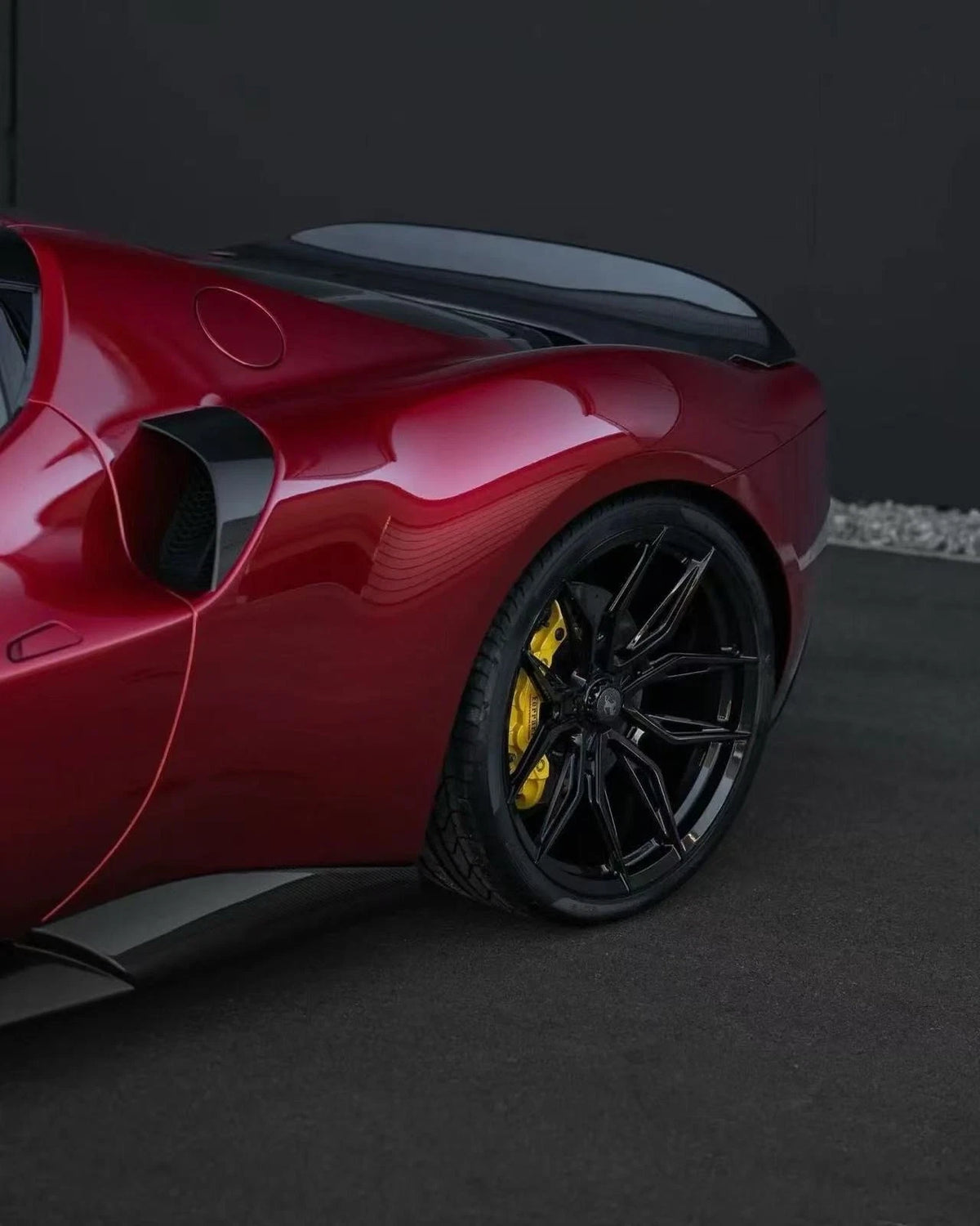 Ferrari 296 GTB / GTS - N Style Prepreg Dry Carbon Fiber Front Side Air Inlet Trim