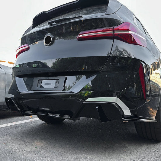 BMW X3 G45 M Sport – V Style Gloss Black Rear Bumper Diffuser