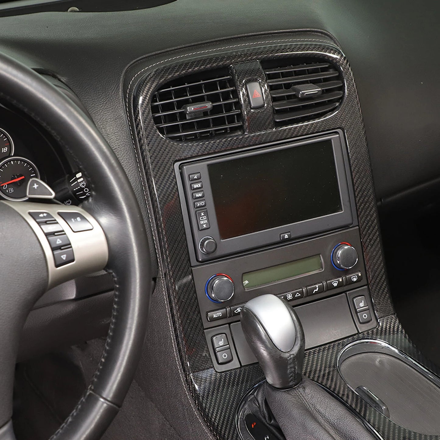 Chevrolet Corvette C6 (2005–2013) – Carbon Fiber Full Center Console Trim Set