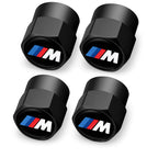 BMW M Style Wheel Tire Air Valve Caps Stem