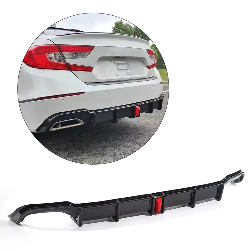 Honda Accord (2018–2022) – Gloss Black Rear Diffuser with LED