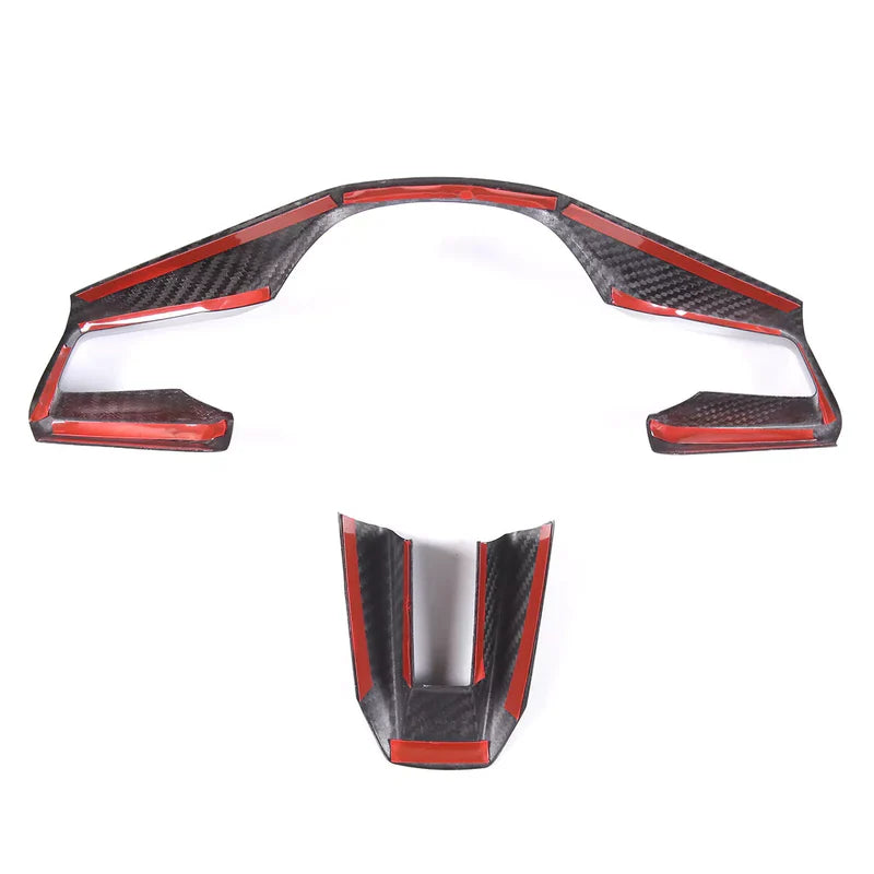 Porsche Taycan - Dry Carbon Fiber Steering Wheel Cover Trim