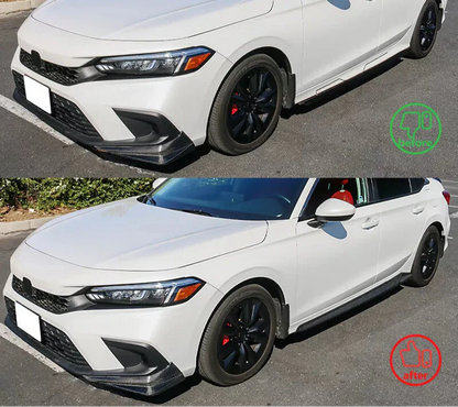 Honda Civic 2022-2025 - Carbon Fiber Side Skirts Extensions Panel