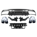 Mercedes W205 C300 / C43 AMG Sedan – Carbon Fiber Rear Diffuser with Exhaust Tips