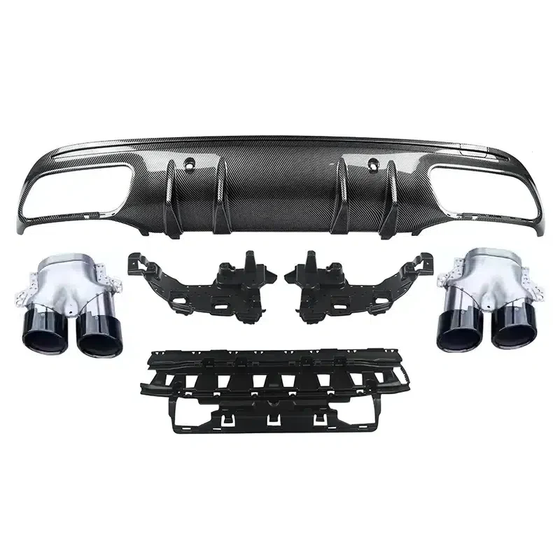 Mercedes W205 C300 / C43 AMG Sedan – Carbon Fiber Rear Diffuser with Exhaust Tips