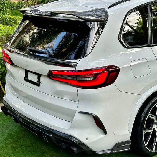 BMW X5M LCI - Gloss Black Rear Roof Spoiler Wing Extension