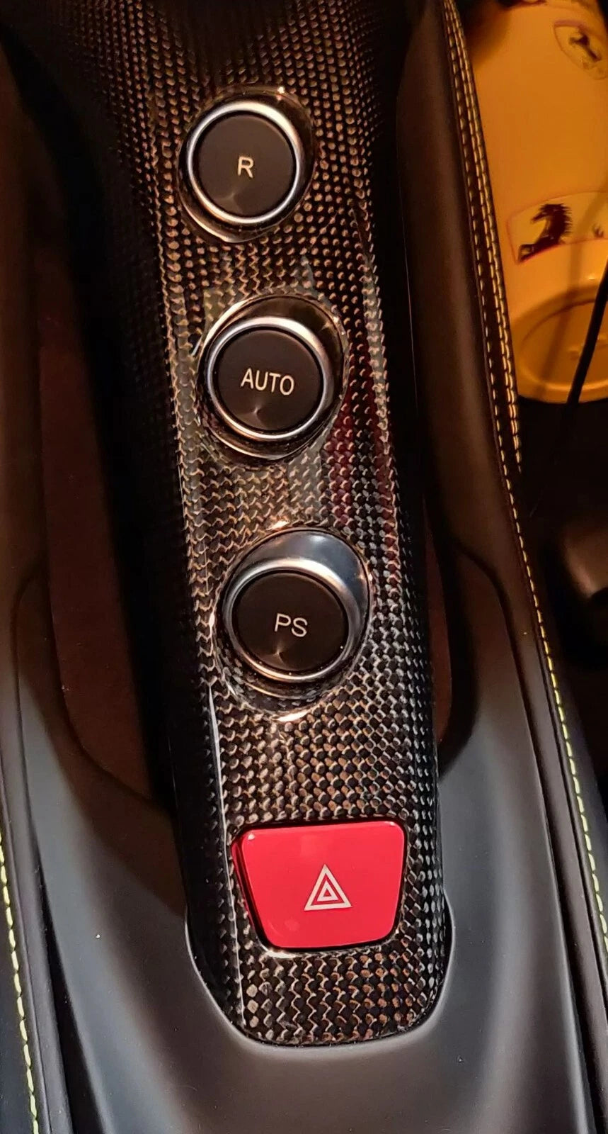 Ferrari F12 Berlinetta – Carbon Fiber Interior Center Console Cup Holder Panel Cover