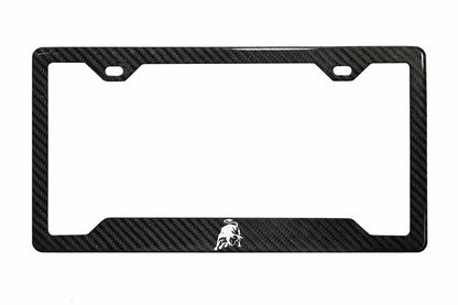 Lamborghini White Bull - Carbon Fiber License Plate Frame