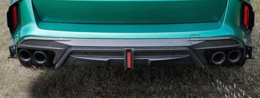 BMW X5/X5M LCI (2019–2026) - Gloss Black Rear Bumper Diffuser with LED Light