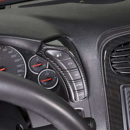 Chevrolet Corvette C6 (2005–2013) – Carbon Fiber Dashboard Console Button Frame Trim