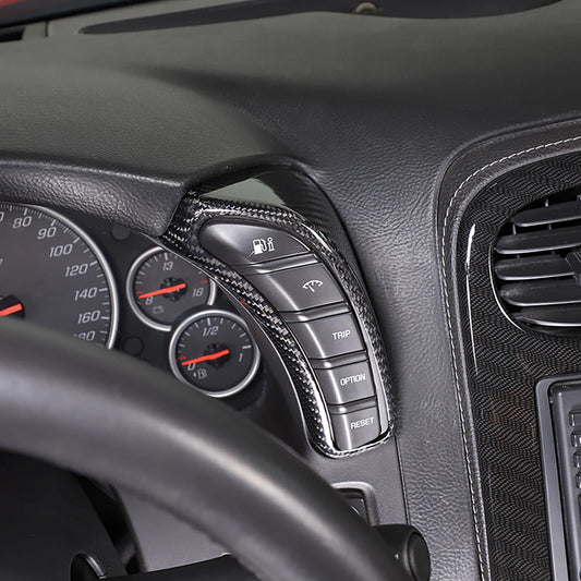 Chevrolet Corvette C6 (2005–2013) – Carbon Fiber Dashboard Console Button Frame Trim