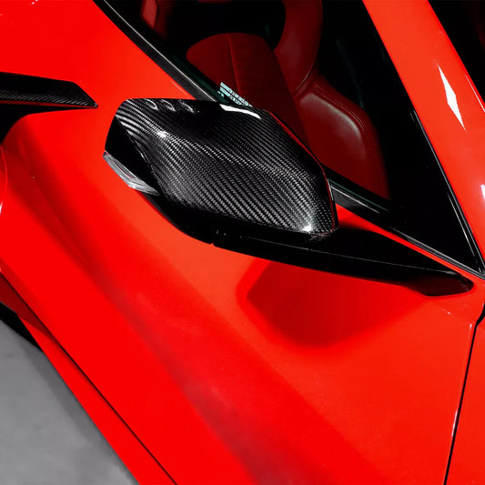 Corvette C8 – Carbon Fiber Mirror Caps