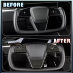 Tesla Model S & Model X Plaid - Carbon Fiber Interior Steering Wheel Trim