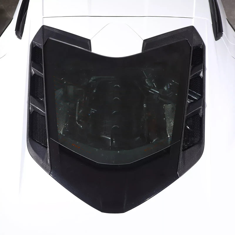 Corvette C8 Coupe – Carbon Fiber Rear Window Trim Cover Set