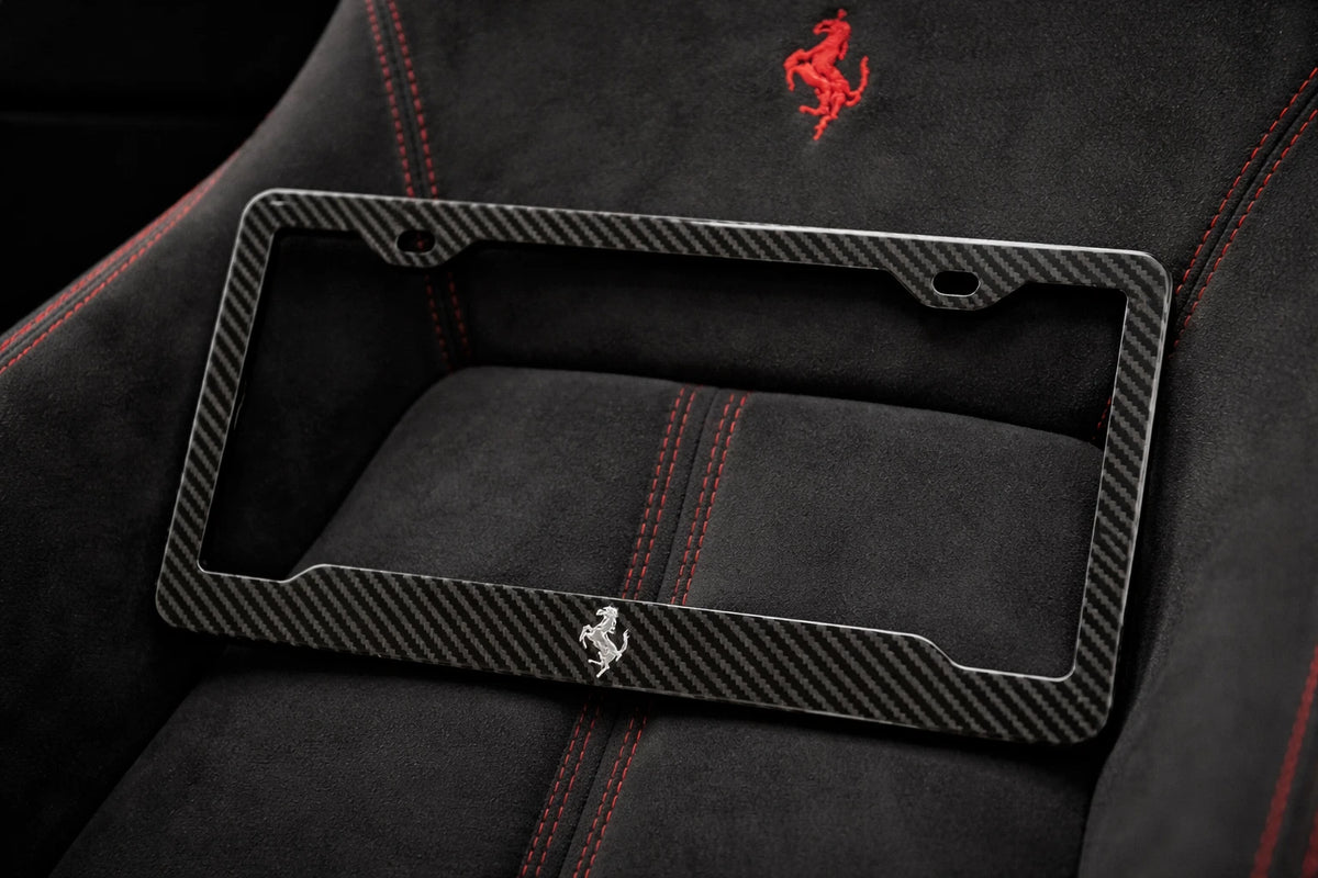 Ferrari Carbon Fiber License Plate Frame