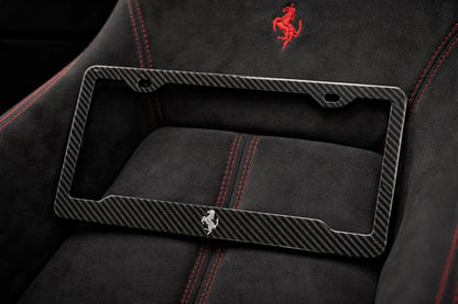 Ferrari Carbon Fiber License Plate Frame