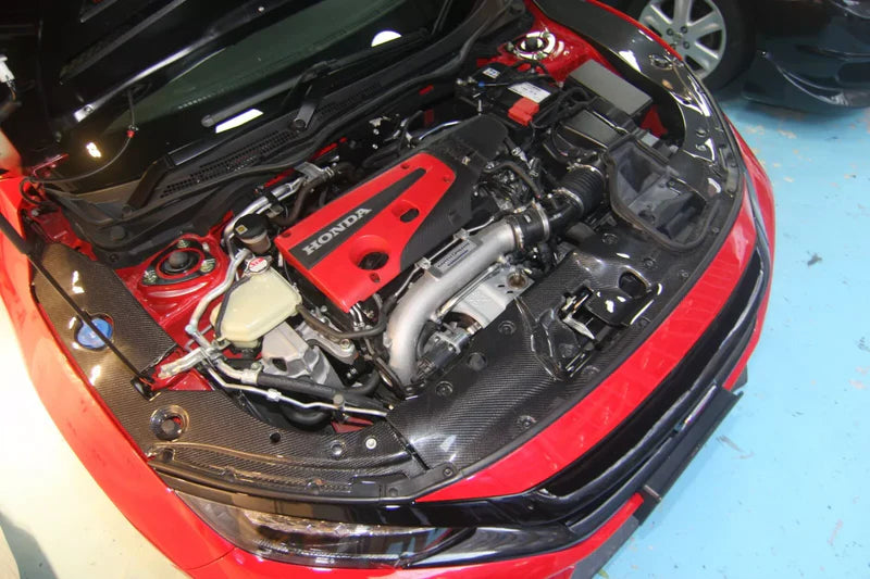 Honda Civic Type R FK8 (2018+) – Carbon Fiber Engine Bay Cover Kit (3-Piece)