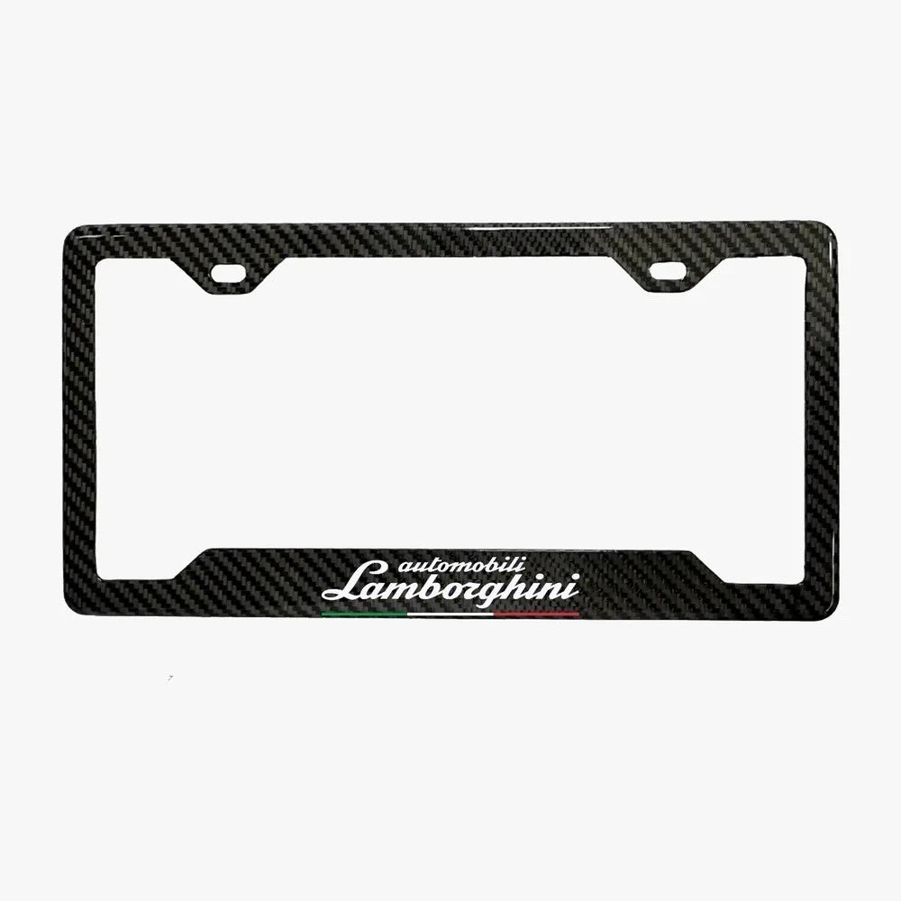 Lamborghini Carbon Fiber License Plate Frame