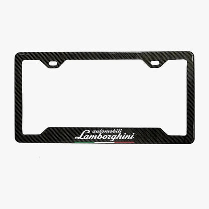 Lamborghini Carbon Fiber License Plate Frame