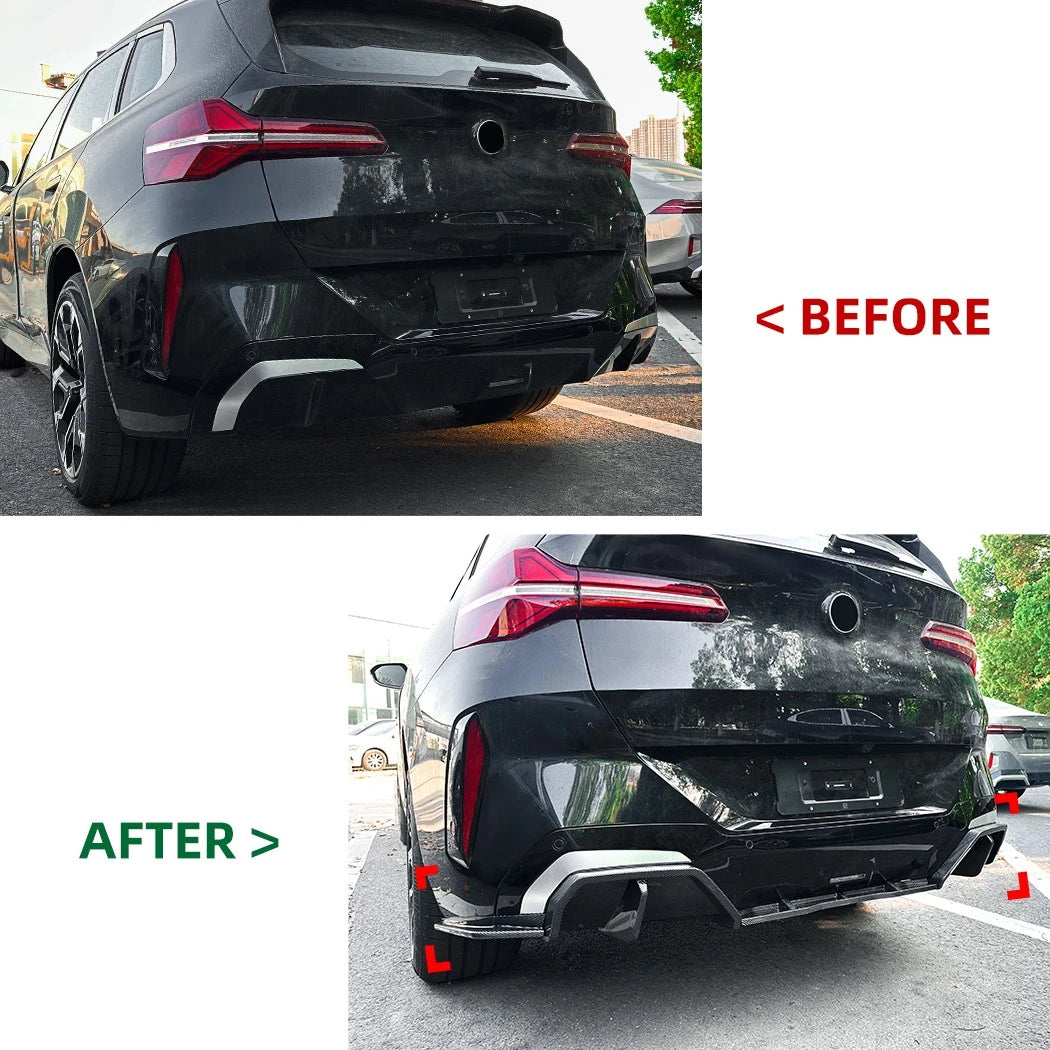 BMW X3 G45 M Sport – V Style Gloss Black Rear Bumper Diffuser