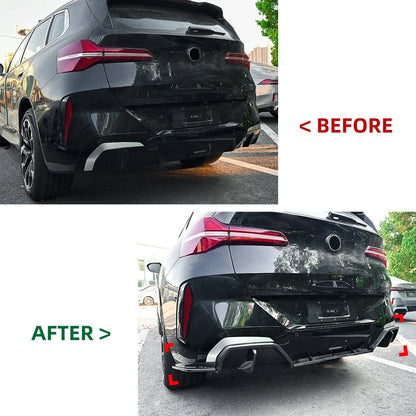 BMW X3 G45 M Sport – V Style Gloss Black Rear Bumper Diffuser