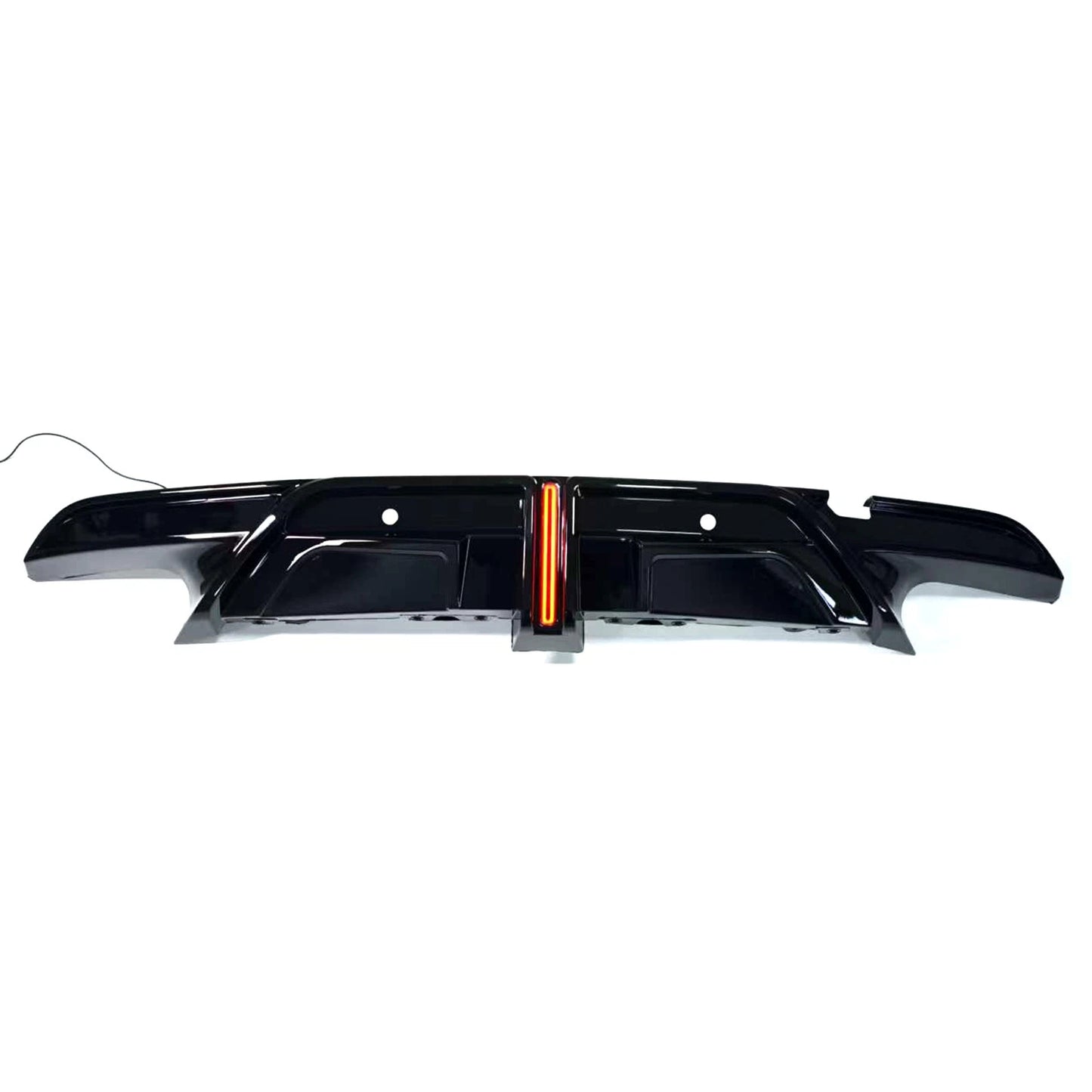 BMW X5/X5M LCI (2019–2026) - Gloss Black Rear Bumper Diffuser with LED Light