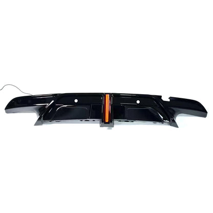 BMW X5/X5M LCI (2019–2026) - Gloss Black Rear Bumper Diffuser with LED Light