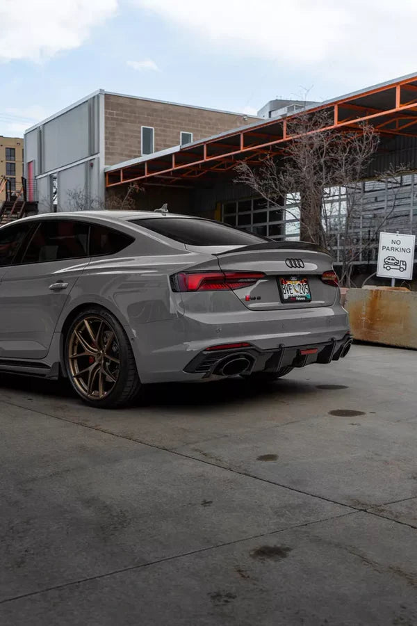 Audi RS5 B9.5 (2020+) - Carbon Fiber Rear Diffuser with LED Light