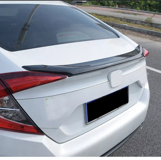 Honda Civic Sedan 10th Gen (2016–2021) – Carbon Fiber Rear Trunk Lip Spoiler
