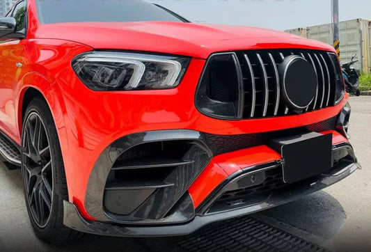 Mercedes-Benz W167 & C167 GLE450/GLE53/GLE63 AMG Coupe (2020–2025) – Carbon Fiber Front Bumper Splitter Lip