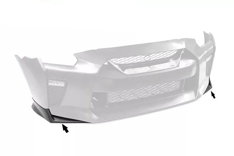 Nissan GT-R R35 - Carbon Fiber Front Side Splitter Lip