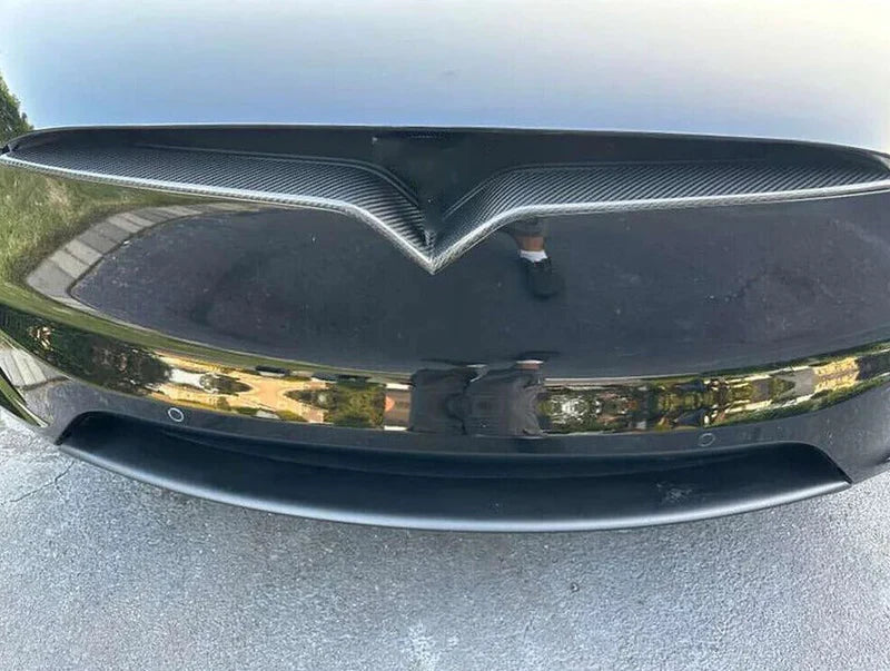 Tesla Model X - Carbon Fiber Front Center Grille Cover Trim