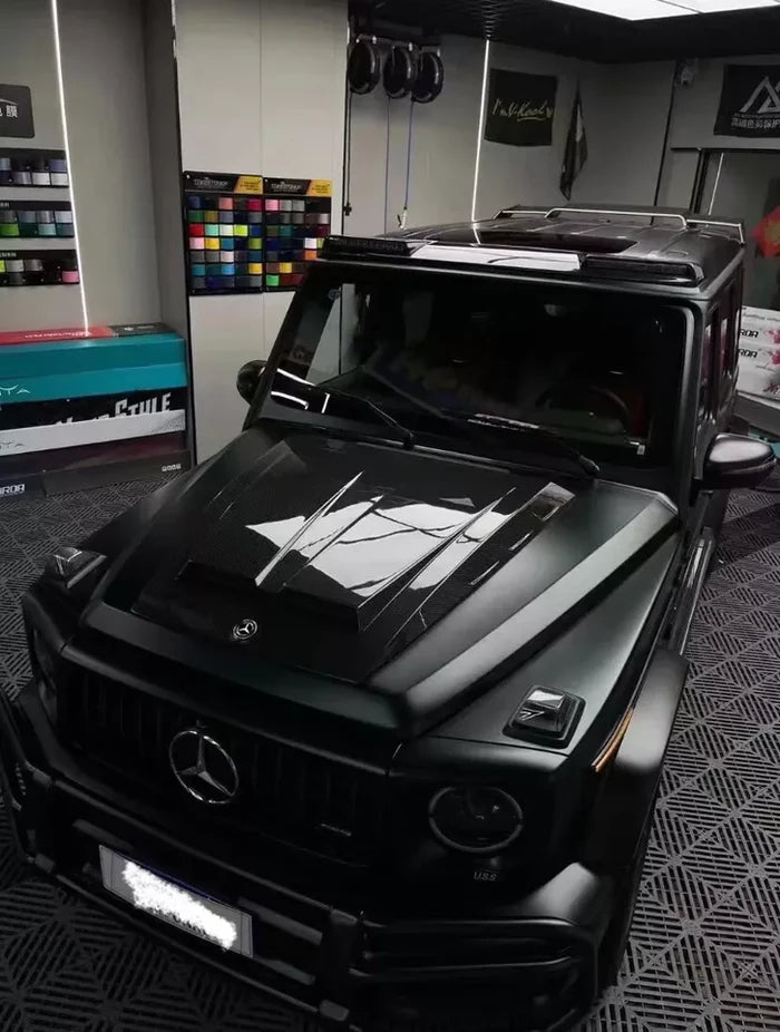 Mercedes-Benz G Wagon W463/W464 G550 G63 (2019+) - Carbon Fiber Front Roof Spoiler with Light