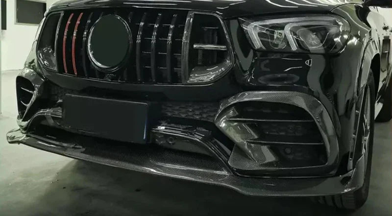 Mercedes-Benz W167 & C167 GLE450/GLE53/GLE63 AMG (2020–2025) – BRS Style Carbon Fiber Fog Lamp Grilles