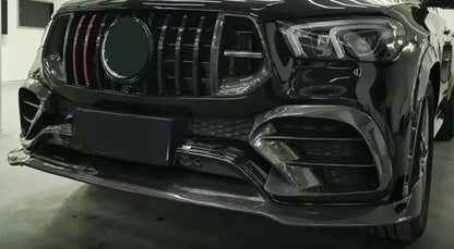 Mercedes-Benz W167 & C167 GLE450/GLE53/GLE63 AMG (2020–2025) – BRS Style Carbon Fiber Fog Lamp Grilles