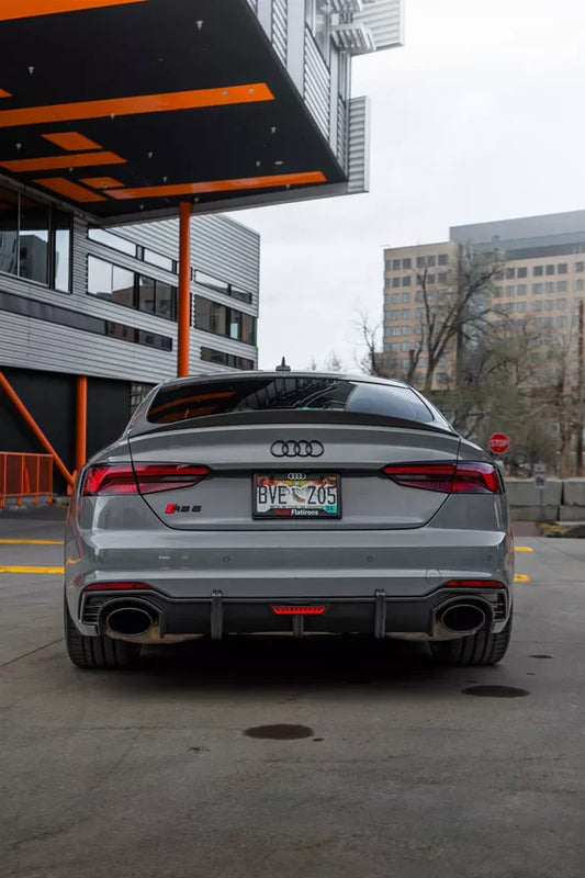 Audi RS5 B9.5 (2020+) - Carbon Fiber Rear Diffuser with LED Light