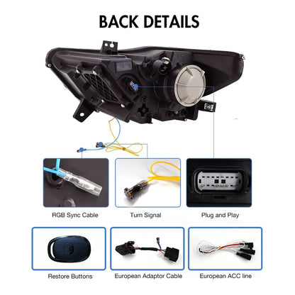 Ford Mustang – RGB DRL LED Headlights Set (2015–2022)