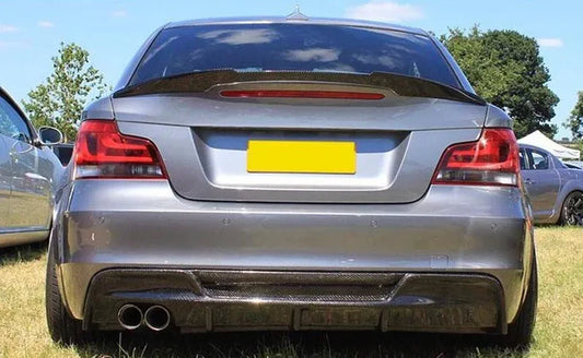 BMW E82 1 Series Coupe (2007–2013) - V Style Carbon Fiber Trunk Spoiler