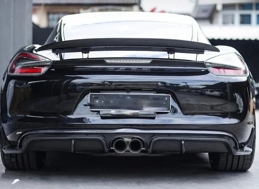 Porsche 981 Boxster Cayman Coupe - Carbon Fiber Rear Trunk Spoiler Wing