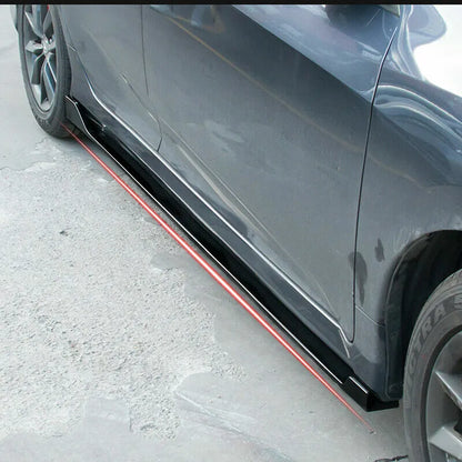 Honda Civic (2016–2021) – Gloss Black Side Skirt Extensions