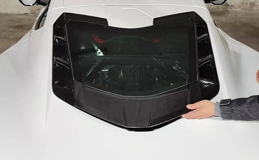 Corvette C8 Coupe – Carbon Fiber Rear Window Lower Trim Cover