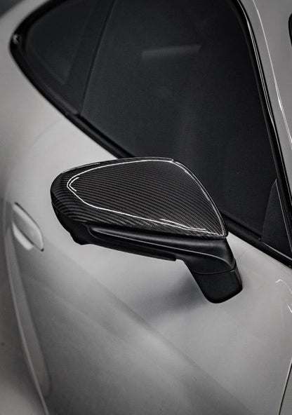 Porsche 9J1 Taycan - Carbon Fiber Mirror Caps