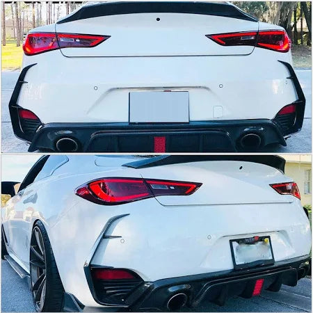 Infiniti Q60/Q60S - Carbon Fiber Rear Bumper C Blades