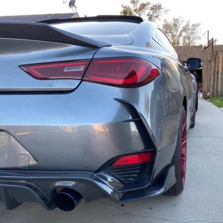 Infiniti Q60/Q60S - Carbon Fiber Rear Bumper C Blades