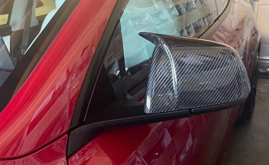 Tesla Model 3 - M Style Carbon Fiber Mirror Caps