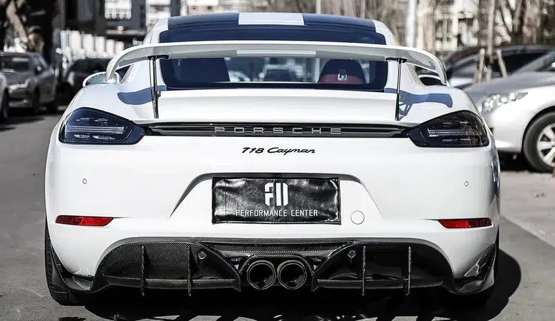 Porsche 718 Cayman / Boxster (2016–2023) - Carbon Fiber Rear Diffuser