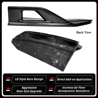BMW X5M F95 (2020–2026) - LD Style Carbon Fiber Rear Bumper Corner Spats Extensions