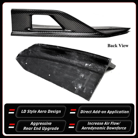 BMW X5M F95 (2020–2026) - LD Style Carbon Fiber Rear Bumper Corner Spats Extensions